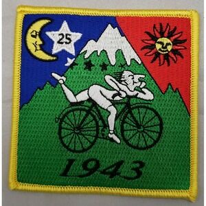 Bicycle Day Trip 1943 Albert Hofmann Embroidered Patch Iron on patch‎
